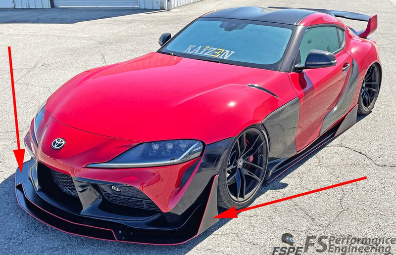 Load image into Gallery viewer, Toyota Supra (A90/A91) CHASSIS MOUNTED Front Splitter (2020-2022) V3 - FSPE
