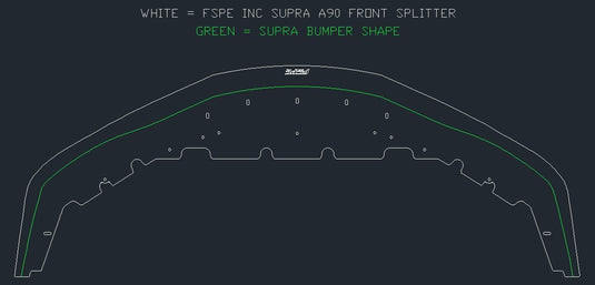 Toyota Supra (A90/A91) CHASSIS MOUNTED Front Splitter V1 (2020-2022) - FSPE