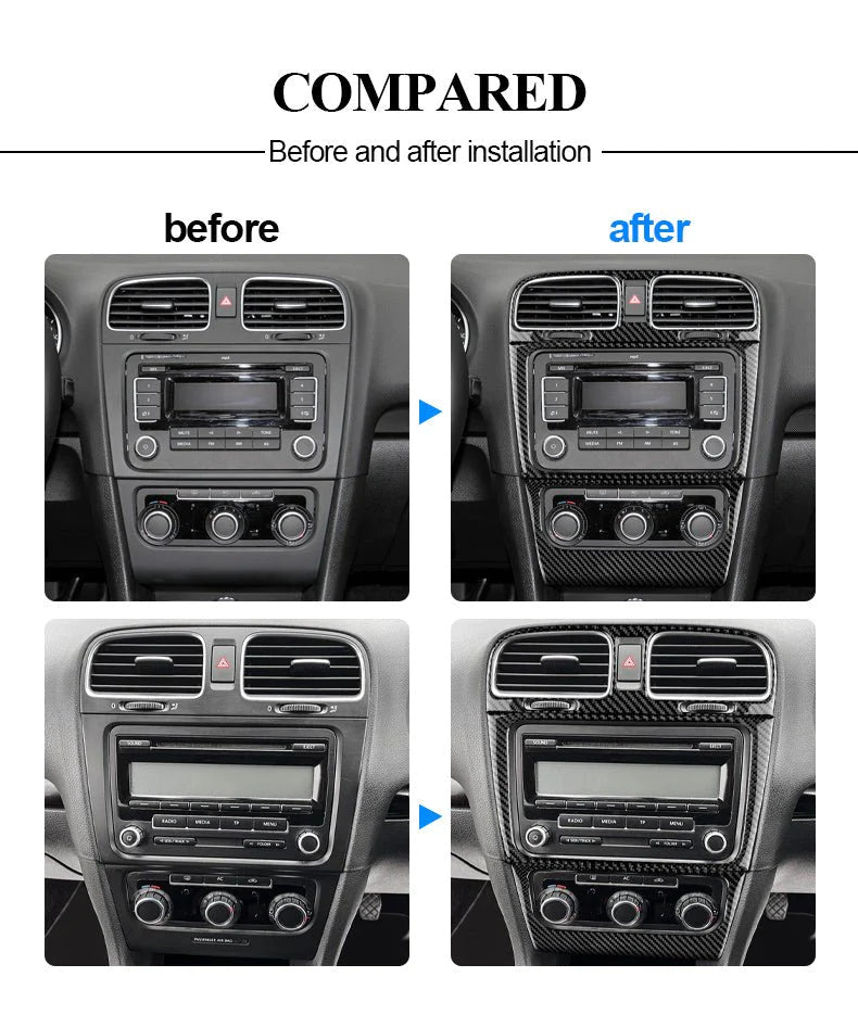 Load image into Gallery viewer, Volkswagen Golf MK6 (2008-2013) Carbon Fiber Central Control Panel Trim - FSPE
