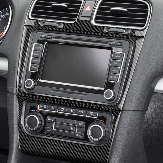 Volkswagen Golf MK6 (2008-2013) Carbon Fiber Central Control Panel Trim - FSPE