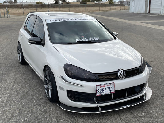 Volkswagen MK6 (2010-2014) Golf GTI Front Splitter V3 (Partial Chassis Mount) - FSPE