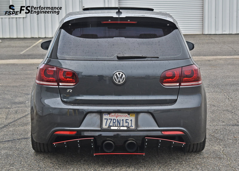 Load image into Gallery viewer, Volkswagen MK6 Golf R (2012-13) Rear Diffuser V1 - FSPE
