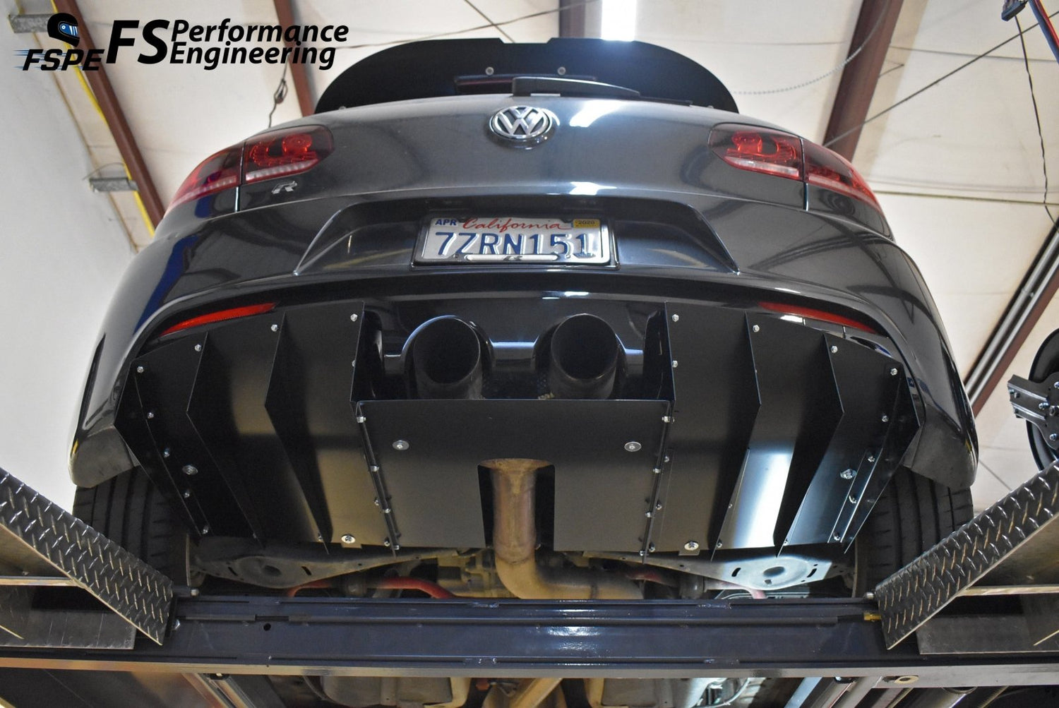 Mk6 Golf Rear Diffuser Volkswagen MK6 Golf R (2012-13) Rear Diffuser V1 – FSPE