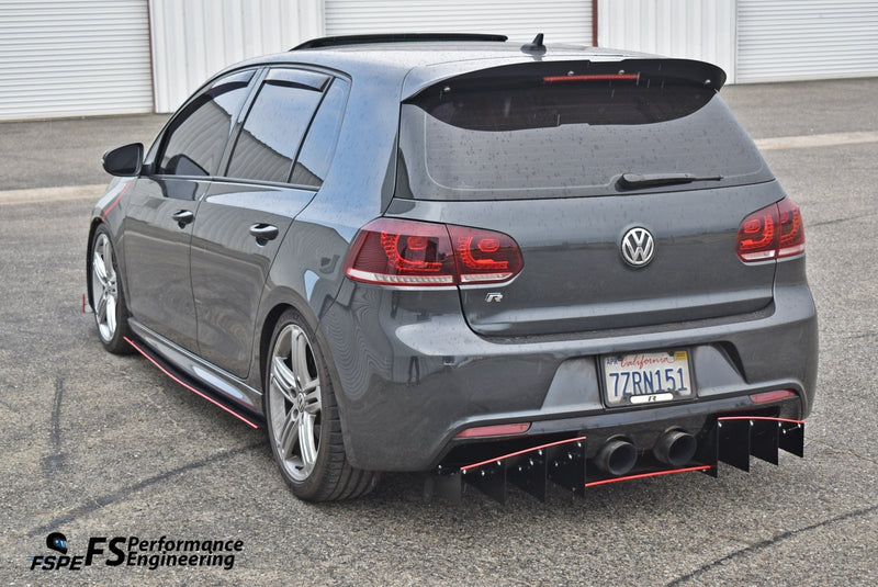 Load image into Gallery viewer, Volkswagen MK6 Golf R (2012-13) Rear Diffuser V1 - FSPE
